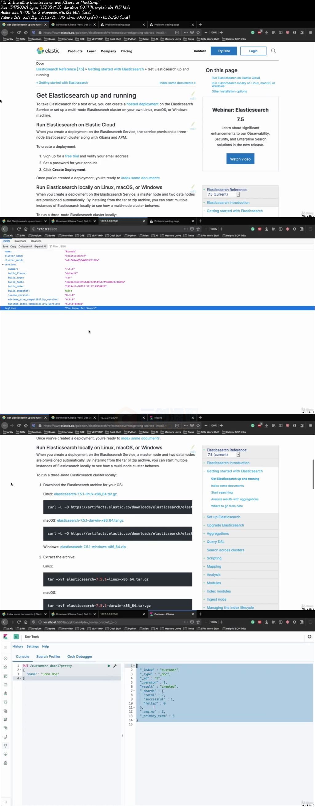 2020年新版ELK全栈开发视频教程 ElasticSearch Logstash和Kibana -2