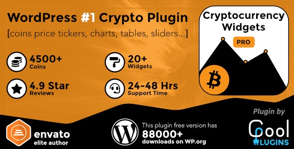 【LooCrypt Widgets Pro v2.5.2】加密货币小工具WordPress插件 -1