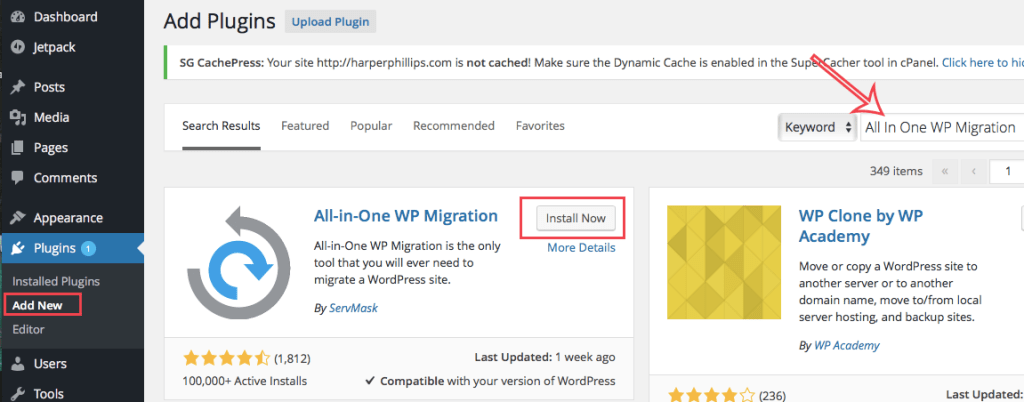 All in One WP Migration插件实现WordPress网站一键搬家 -2