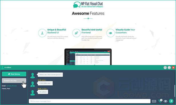 【Flat Visual Chat v5.399】实时聊天在线客服WordPress插件 -4