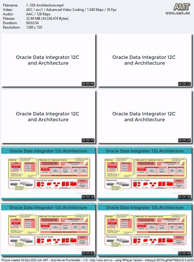 Oracle Data Integrator（ODI）12C开发人员入门基础培训视频教程 -1