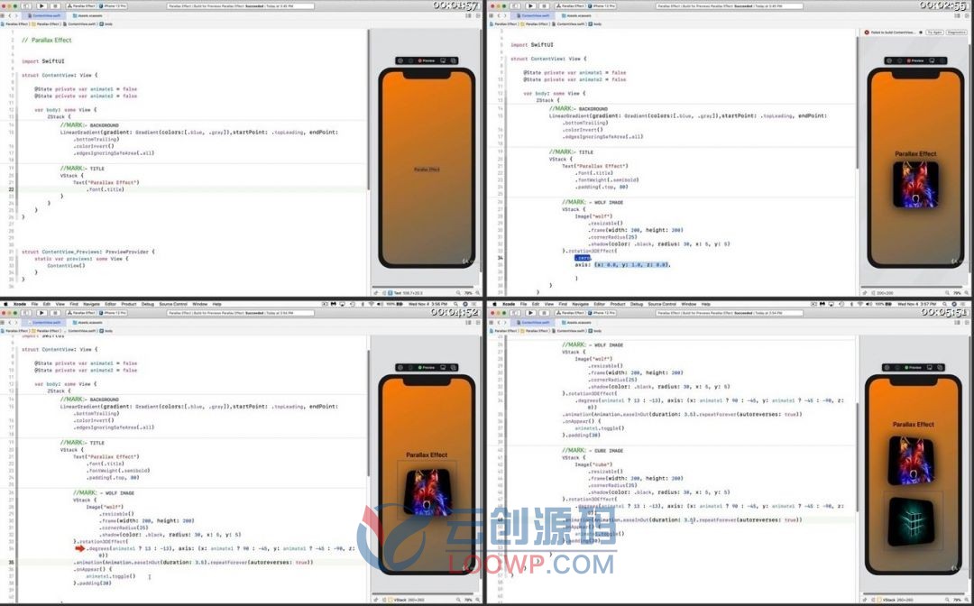 2021版iOS应用SwiftUI流畅动画效果创作训练视频教程 -1