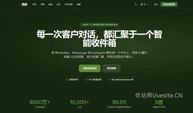 图片[1]_AI全渠道营销自动化与聊天机器人SaaS平台源码_优站网